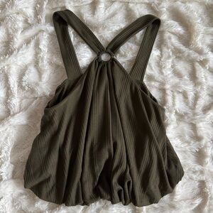 Free People Bubble Hem Crop Top